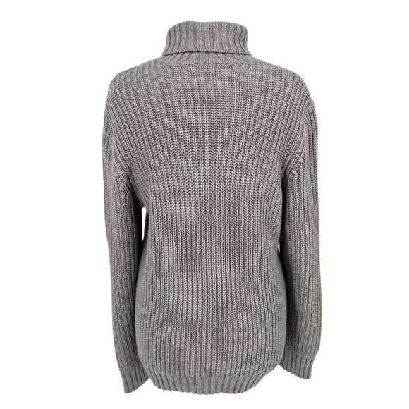 Bershka Chunky Turtleneck Sweater Gray Size Medium NWOT - Picture 7 of 10